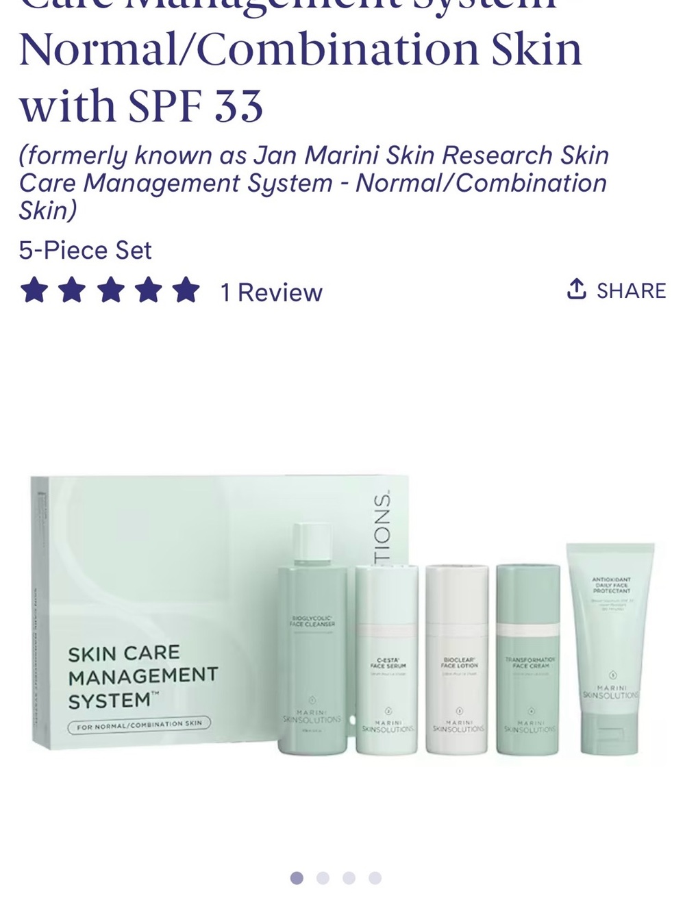 Marini SkinSolutions Skin Care Management System Set — Mint